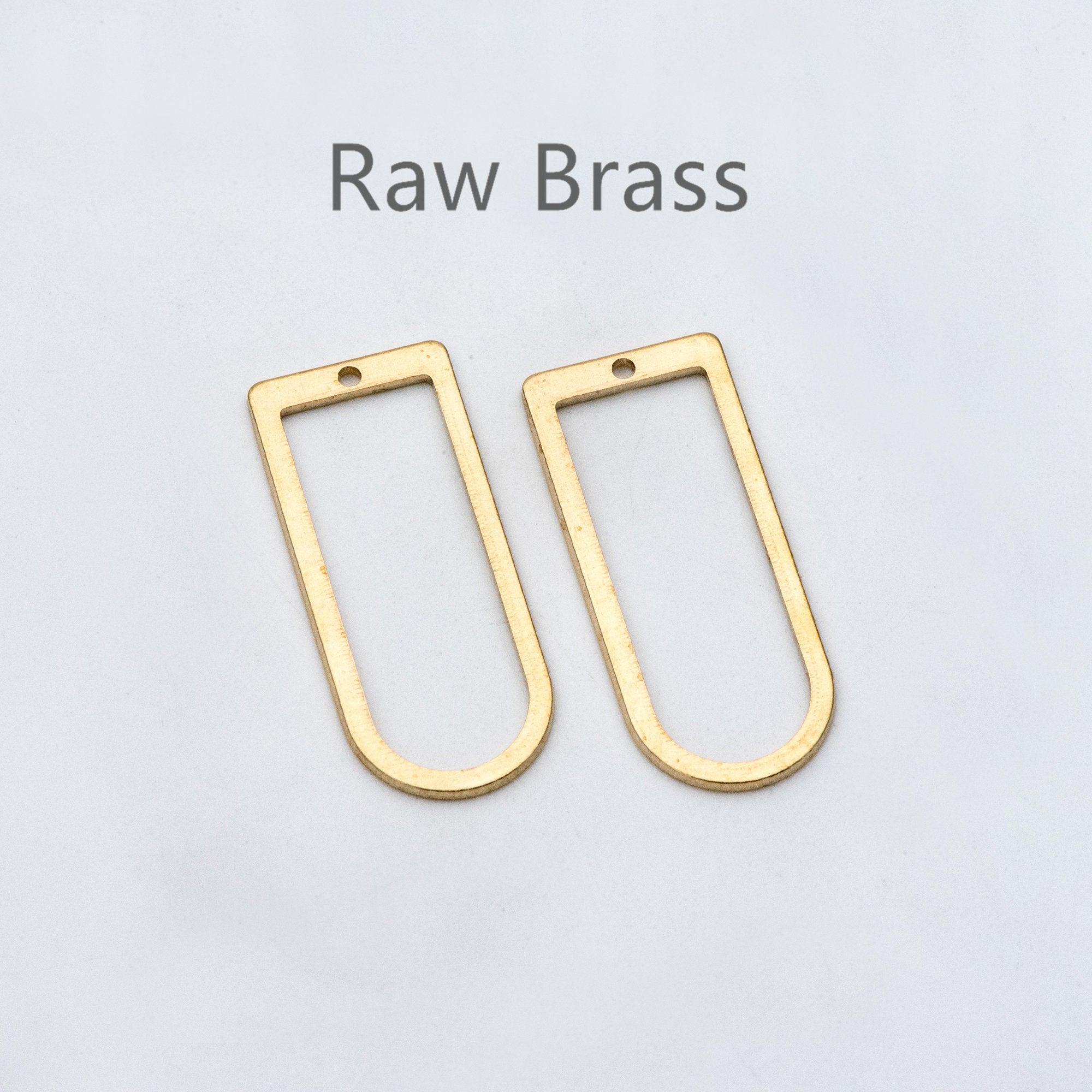 20pcs Raw Brass Link Charm Pendants 30x13mm, Brass Findings Wholesale (RB-147)
